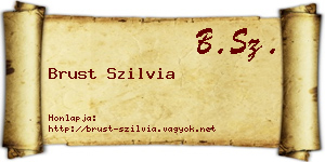 Brust Szilvia névjegykártya